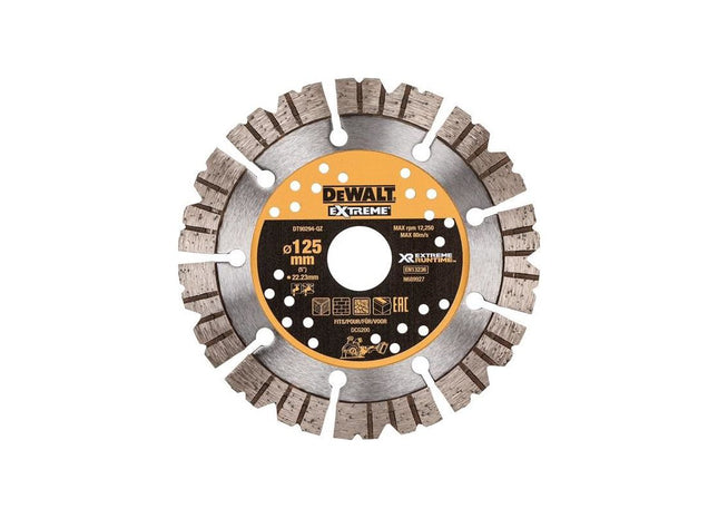 Dewalt Power Tools DT90294 Extreme Diamond Cutting Blade 125 x 22.23mm DeWALT Power Tools - RockBottom Northampton