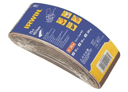 Irwin® 75 x 457mm Sanding Belt Set, 9 Piece IRWIN® - RockBottom Northampton