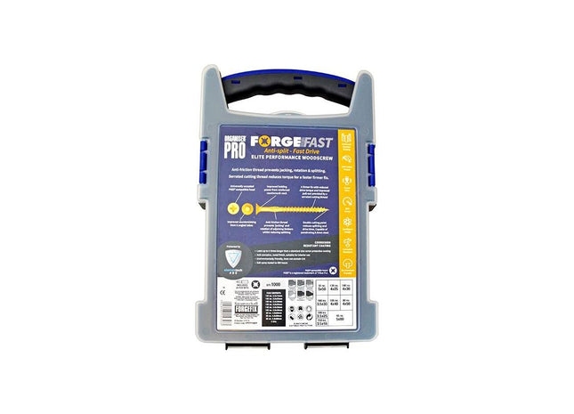 Forgefix ForgeFast Pozi Compatible Elite Performance Wood Screw Organiser 1000 Piece ForgeFix - RockBottom Northampton
