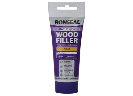 Ronseal Multipurpose Wood Filler Tube Natural 100g Ronseal - RockBottom Nothampton