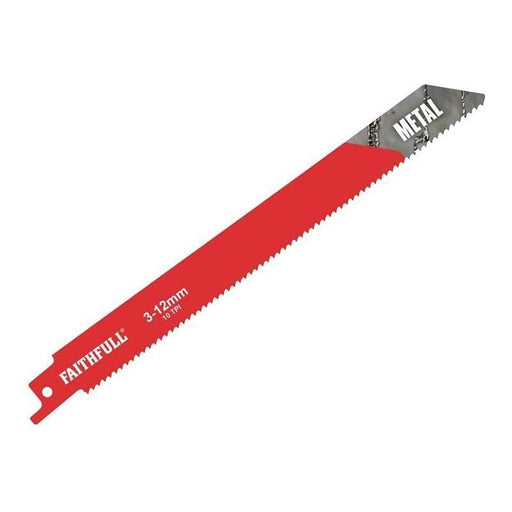 Faithfull S1118BF Sabre Saw Blade Metal 200mm 10 TPI (Pack of 5) Faithfull - RockBottom Northampton