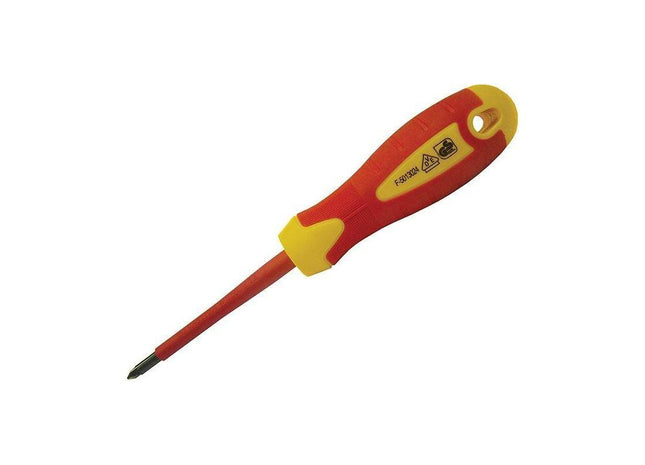 Faithfull VDE Soft Grip Screwdriver Pozidriv Tip PZ2 x 100mm Faithfull - RockBottom Northampton