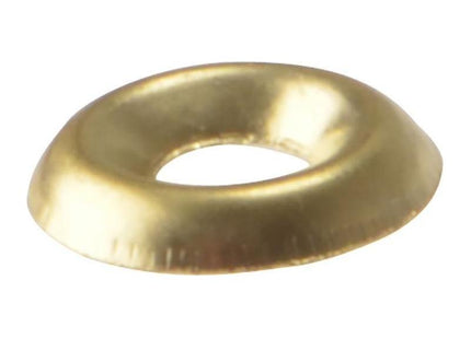 Forgefix Screw Cup Washers Solid Brass Polished No.10 Bag 200 ForgeFix - RockBottom Northampton