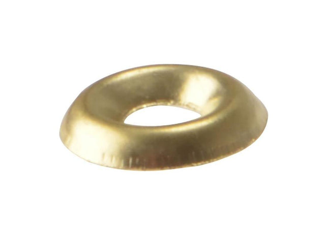 Forgefix Screw Cup Washers Solid Brass Polished No.10 Bag 200 ForgeFix - RockBottom Northampton