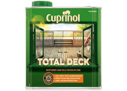 Cuprinol Total Deck Restore & Oil Wood Clear 2.5 litre Cuprinol - RockBottom Northampton