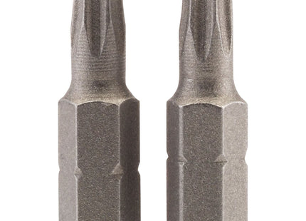 Draper TX-STAR Insert Bit, 1/4" Hex, 25mm Long, T25 (Pack of 2) Draper - Town Tools 