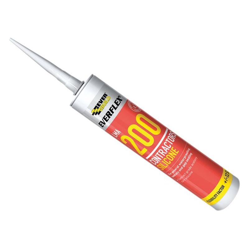 Everbuild Sika Everflex® LMA 200 Contractor's Silicone 295ml Black Everbuild Sika - RockBottom Northamptin