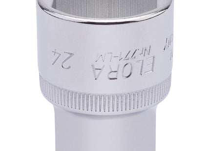 Draper Elora Hexagon Socket, 1/2" Sq. Dr., 24mm 15313 Draper - Town Tools 
