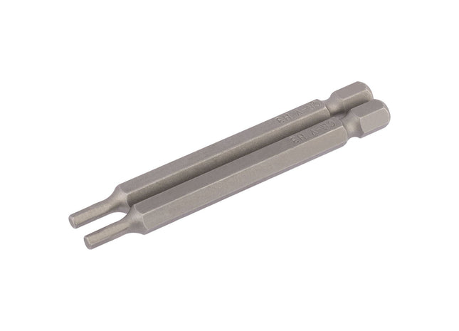 Draper Hexagonal Insert Bit, 3mm, 1/4" Hex, 75mm Long (Pack of 2) 64320 Draper - Town Tools 
