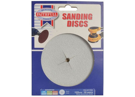 Faithfull Paper Sanding Disc 6 x 125mm Assorted (Pack 10) Faithfull - RockBottom Northampton