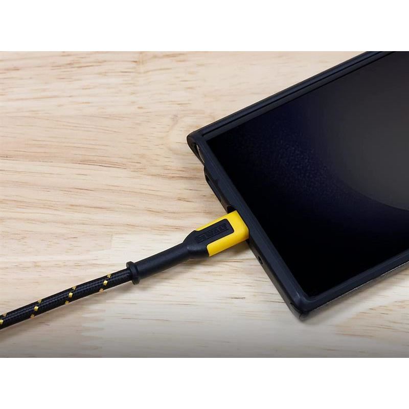 Dewalt Telecoms USB A to USB C Reinforced Charging Cable 3m (10ft) DEWALT Telecoms - RockBottom Northampton