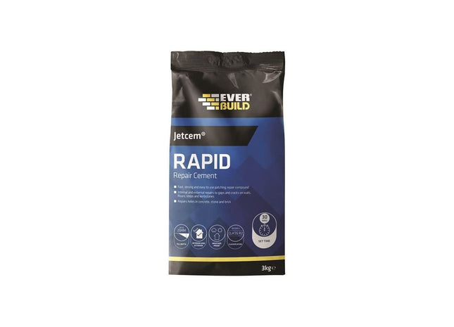 Everbuild Sika Rapid Set Cement 12kg (4 x 3kg Packs) Everbuild Sika - RockBottom Northamptin