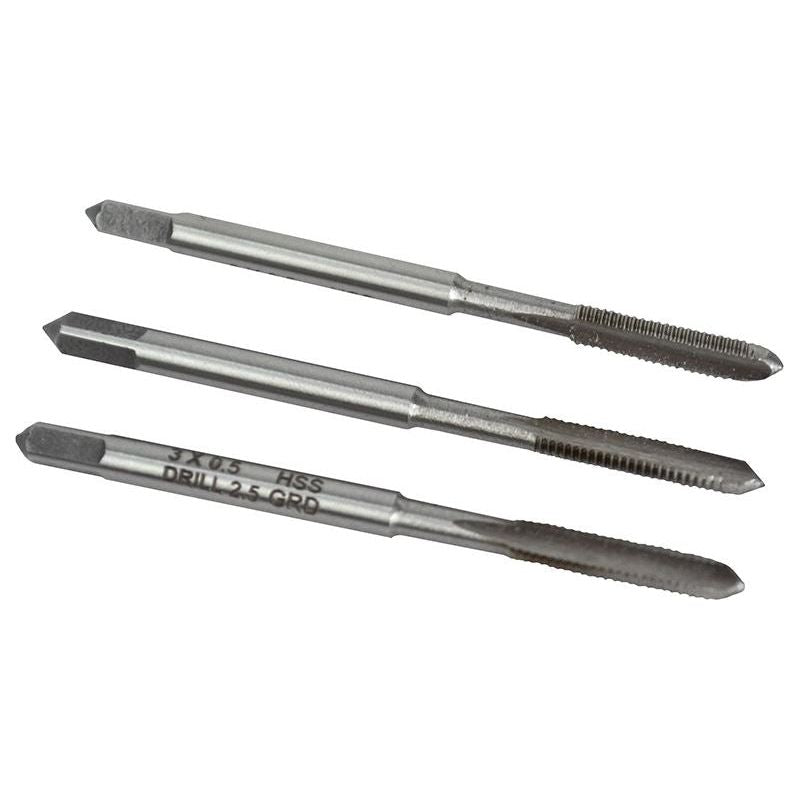 Faithfull HSS Straight Flute Tap Set M3 x 0.5, 3 Piece Faithfull - RockBottom Northampton