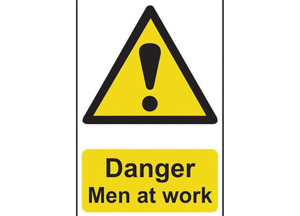 Scan Danger Men At Work - PVC Sign 200 x 300mm Scan - RockBottom Nothampton