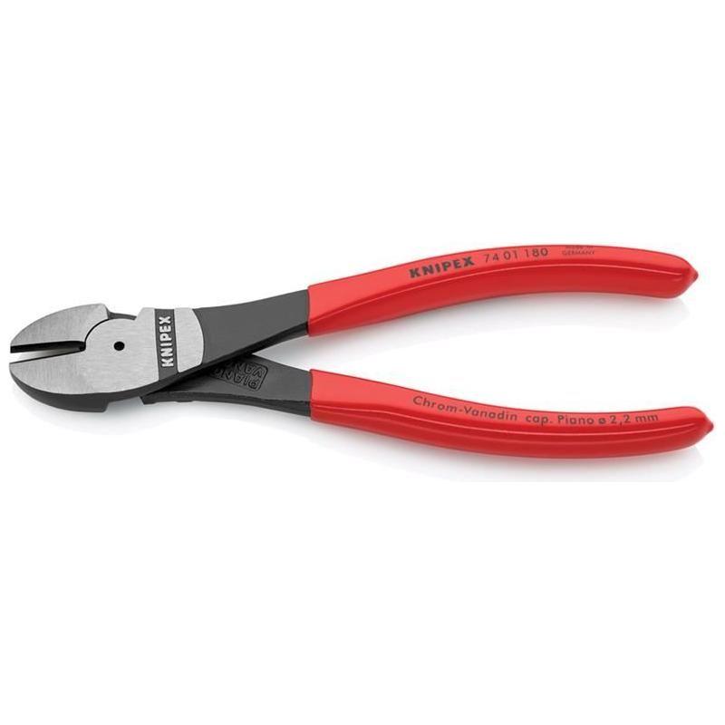 Knipex High Leverage Diagonal Cutters PVC Grip 180mm Knipex - RockBottom Northampton