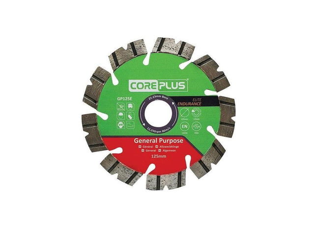 Coreplus GP125E Elite General-Purpose Diamond Blade 125mm CorePlus - RockBottom Northampton