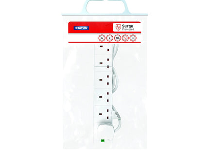 6 Socket 2 Metre Surge Protected Lead
