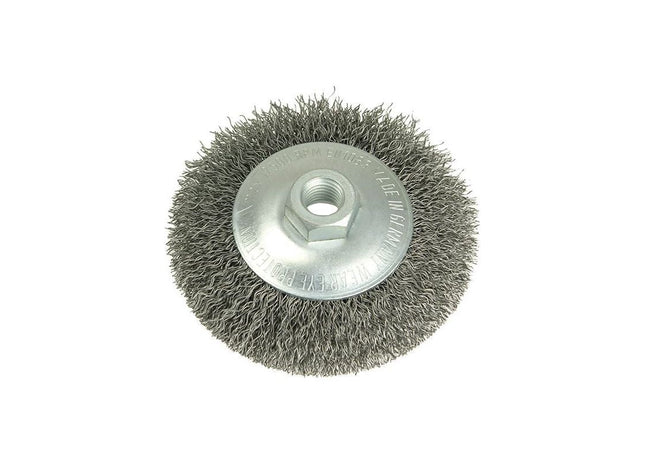 Lessmann Conical Bevel Brush 100mm x M14 Bore, 0.35 Steel Wire Lessmann - RockBottom Northampton