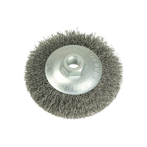 Lessmann Conical Bevel Brush 100mm x M14 Bore, 0.35 Steel Wire Lessmann - RockBottom Northampton