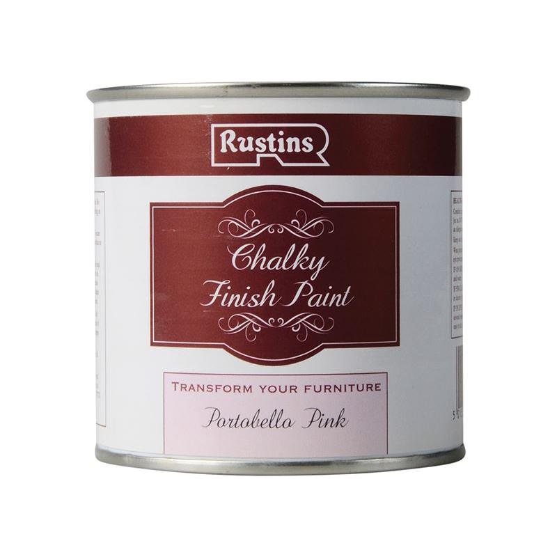 Rustins Chalky Finish Paint Portobello Pink 250ml Rustins - RockBottom Nothampton