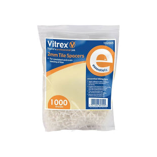 Vitrex Essential Tile Spacers 2mm (Pack 1000) Vitrex - RockBottom Northampton