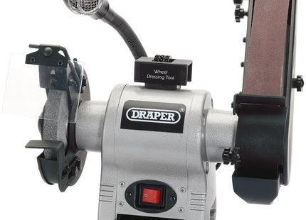 Draper Bench Grinder with Sanding Belt and Worklight, 150mm, 370W 05096 Draper - Town Tools 