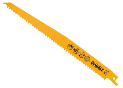 Dewalt Power Tools Bi-Metal Reciprocating Blade for Wood with Nails 228mm (Pack 5) DeWALT Power Tools - RockBottom Northampton