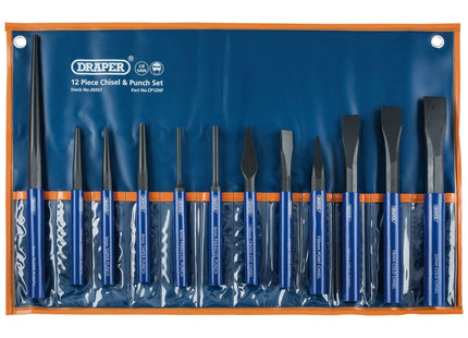 Draper Cold Chisel and Punch Set (12 Piece) 26557 Draper - Town Tools 