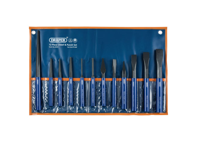 Draper Cold Chisel and Punch Set (12 Piece) 26557 Draper - Town Tools 