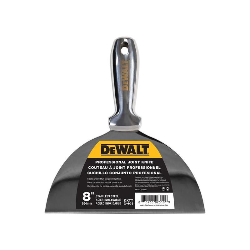Dewalt Drywall Stainless Steel Jointing/Filling Knife 200mm (8in) DEWALT Drywall - RockBottom Northampton