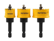 Faithfull Mini Holesaw Set, 3 Piece Faithfull - RockBottom Northampton