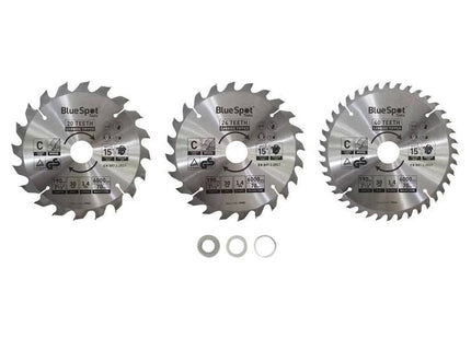Bluespot Tools 190mm Circular Saw Blade Set, 3 Piece BlueSpot Tools - RockBottom Northampton