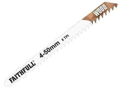 Faithfull Wood Jigsaw Blades Pack of 5 T111C Faithfull - RockBottom Northampton