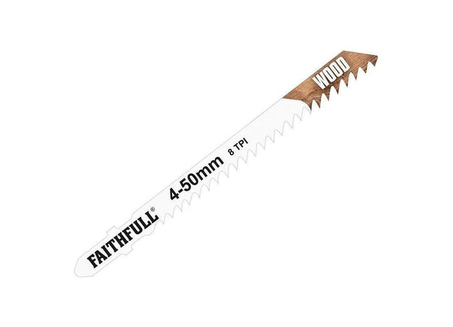 Faithfull Wood Jigsaw Blades Pack of 5 T111C Faithfull - RockBottom Northampton