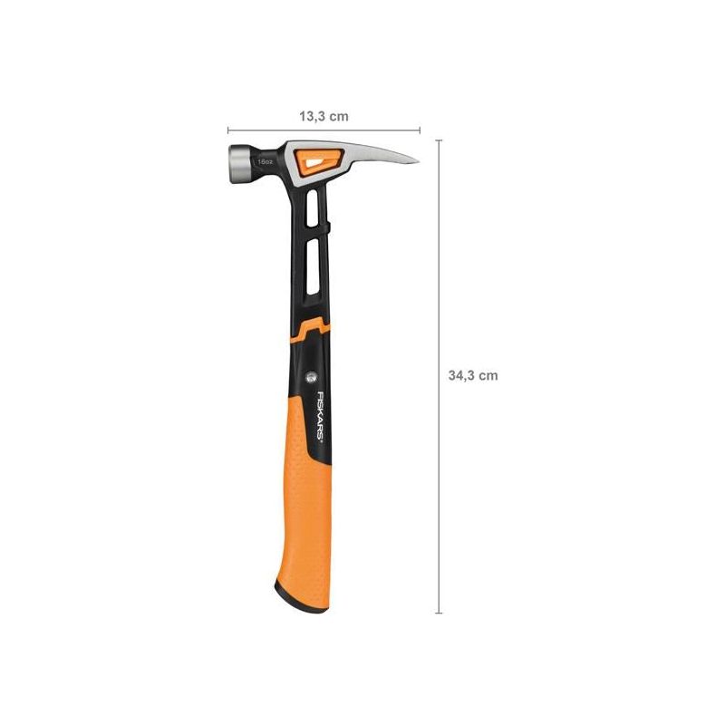 Fiskars IsoCore Finishing Hammer 450g (16oz) Fiskars - RockBottom Northampton