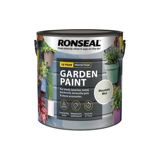 Ronseal Garden Paint Mountain Mist 2.5 litre Ronseal - RockBottom Nothampton