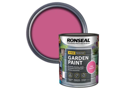 Ronseal Garden Paint Pink Jasmine 750ml Ronseal - RockBottom Nothampton