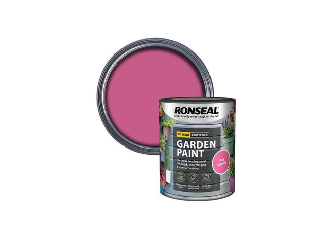 Ronseal Garden Paint Pink Jasmine 750ml Ronseal - RockBottom Nothampton