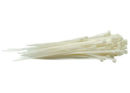 Draper Cable Ties, 3.6 x 150mm, White (Pack of 100) 70392 Draper - Town Tools 