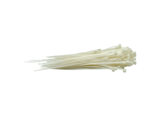 Draper Cable Ties, 3.6 x 150mm, White (Pack of 100) 70392 Draper - Town Tools 