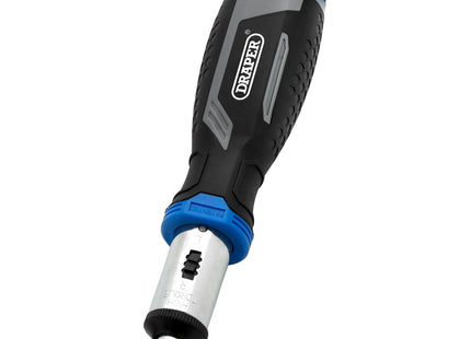 Draper Soft Grip Ratchet Screwdriver and Bit Set, 1/4" (13 Piece) Draper - Town Tools