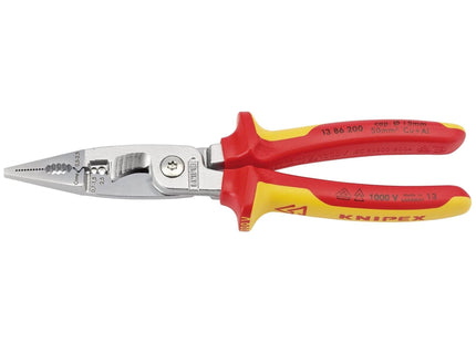 Draper Knipex 13 86 200 SB VDE Electricians Universal Installation Pliers, 200mm Draper - Town Tools 