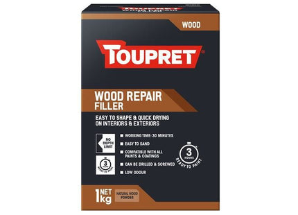 Toupret Wood Repair Filler Natural Wood 1kg Toupret - RockBottom Northampton