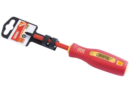 Draper Fully Insulated Soft Grip Cross Slot Screwdriver, No.1 x 80mm 46528 Draper - Town Tools 