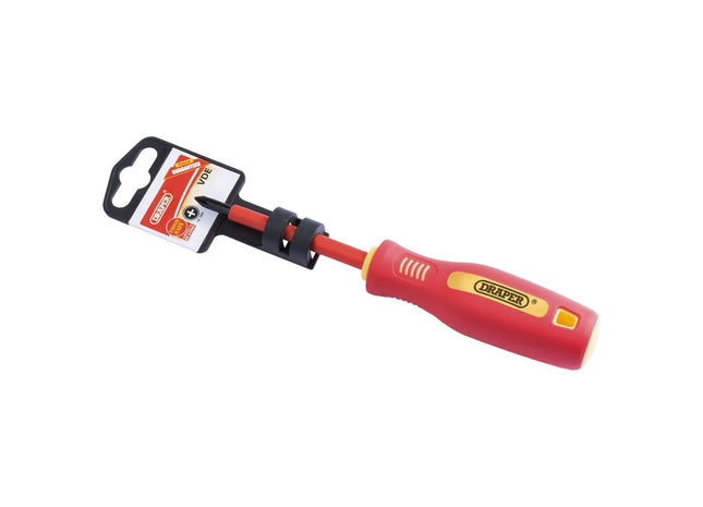 Draper Fully Insulated Soft Grip Cross Slot Screwdriver, No.1 x 80mm 46528 Draper - Town Tools 