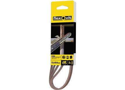 Flexovit Powerfile Sanding Belt 454mm x 13mm Fine 120g (Pack 4) Flexovit - RockBottom Northampton