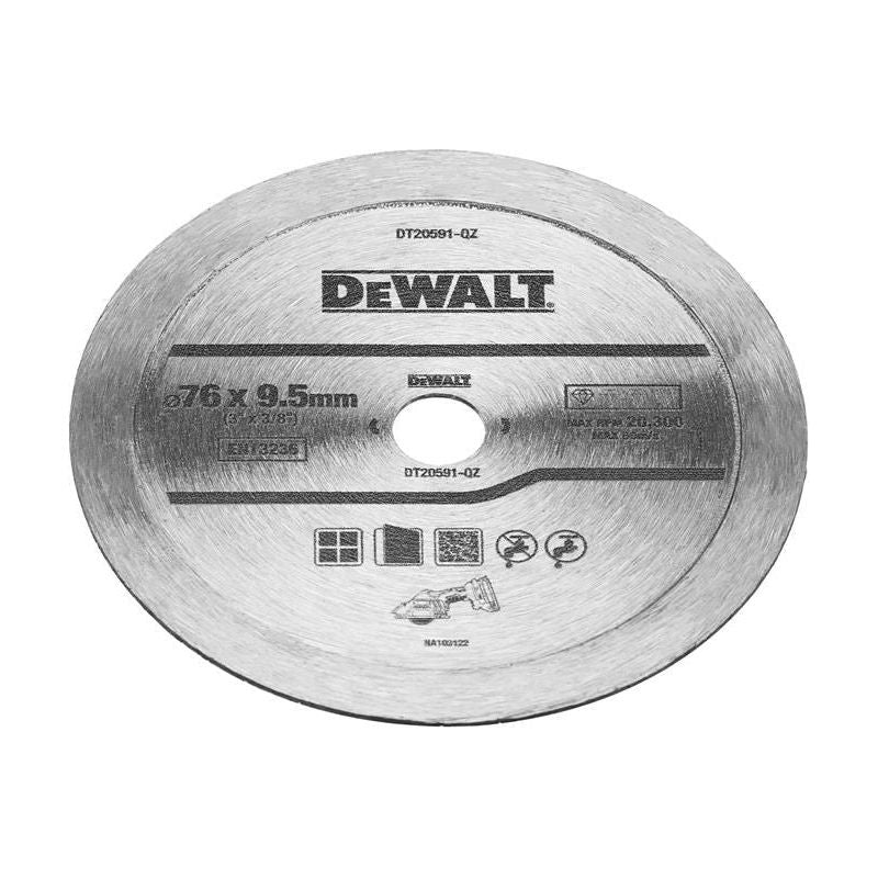 Dewalt Power Tools DT20591 Diamond Tile Blade 76mm DeWALT Power Tools - RockBottom Northampton