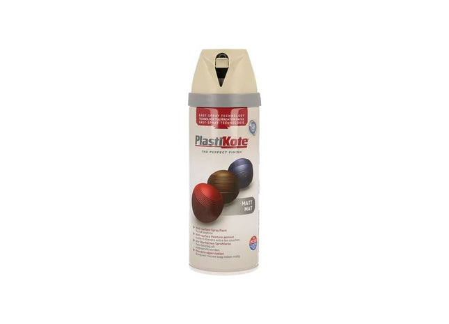 Plastikote Twist & Spray Matt French Grey 400ml PlastiKote - RockBottom Nothampton