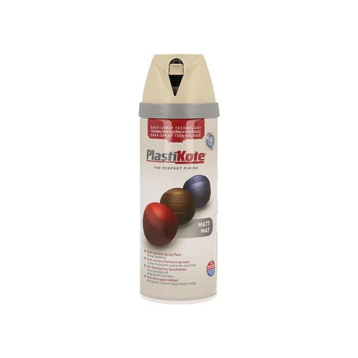 Plastikote Twist & Spray Matt French Grey 400ml PlastiKote - RockBottom Nothampton