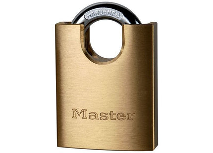 Master Lock Solid Brass 50mm Padlock 5-Pin Shrouded Shackle Master Lock - RockBottom Northampton